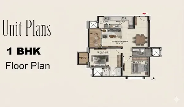 Featured Image of Prestige Banjara Hills 1 BHK Floor Plan
