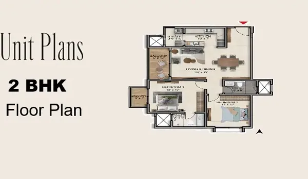 Featured Image of Prestige Banjara Hills 2 BHK Floor Plan